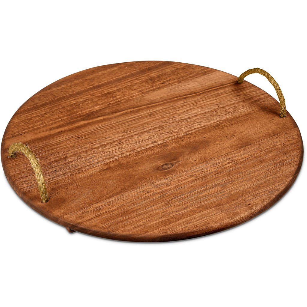 Okiyo Homegrown Large Round Hardwood Food Platter